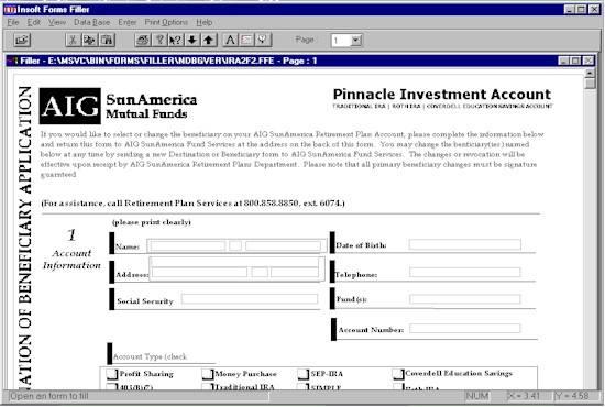 Insoft Forms Filler - Electronic forms processing software.